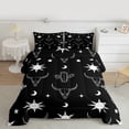 thumbnail image 2 of Manfei Rustic Bull Skull Full Size Comforter Sets,Desert Plant Cactus Bedding Comforter Set,Sun Moon Pattern Bedding Sets For Men Women,Microfiber Bedroom Decor Reversible,3 Pieces, 2 of 8