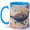 Blue, variant on Fantasy Whale World 11oz Ceramic Mug, Dreamy Sky Castle Art
