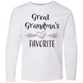 thumbnail image 3 of Inktastic Great Grandmas Favorite- Heart Great Grandchild Long Sleeve Youth T-Shirt, 3 of 5