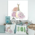 thumbnail image 2 of Designart ' Bouquet of Flowers and Perfume Bottle I ' Traditional Canvas Wall Art Print, 2 of 4