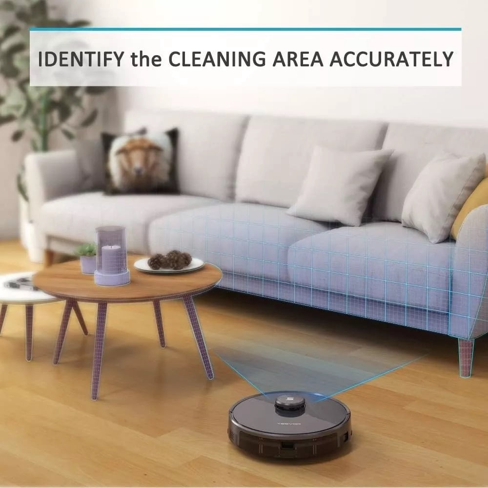 Tesvor Robot Vacuum Cleaner, S6 Robotic Vacuum with Lidar Navigation, 2700Pa Powerful Suction, No-go Zone, Wi-Fi, Self-Charging, Ideal for Pet Family, Hard Floors to Medium-Pile Carpets