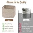 thumbnail image 6 of Natubeau 3 Pack Woven Storage Basket, 9"x9"x7" Cotton Rope Woven Baskets for Organizing, Cube Storage Bins for Shelves, Jute Color, 6 of 9