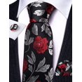 thumbnail image 5 of Set de corbata Barry.Wang floral de seda 150 cm de largo y 8,5 cm de ancho, 5 of 5