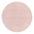 thumbnail image 3 of Unique Loom Outdoor Trellis Textured Collection Area Rug - Spatial (4' Round Pink), 3 of 7