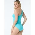 thumbnail image 2 of shapemaker One Shoulder One Piece, 440-Turquoise, S, 2 of 2