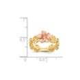 thumbnail image 4 of Gem & Harmony 14K Yellow and Pink Gold Plumeria Flower Ring for Women, 4 of 5