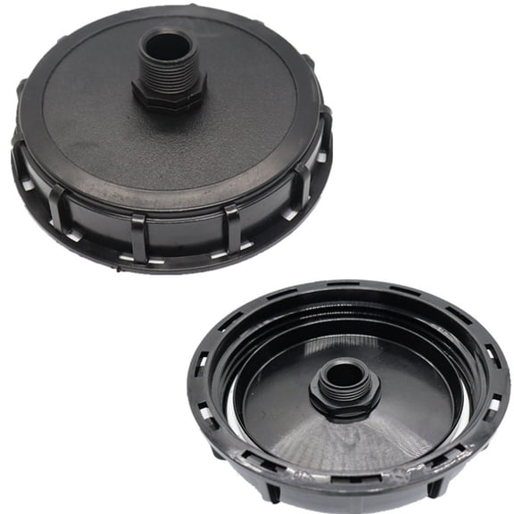 IBC Vented Lid 163mm Dia with 1in Male Thread Plastic IBC Tank Adapter