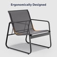 thumbnail image 2 of Asofer 3-Piece Outdoor Patio Furniture Set with Glass Table, Bistro Chairs Set for Poolside, Porch, Lawn, Black, 2 of 6