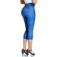 thumbnail image 5 of Lowla 239257 High Waisted Butt Lifting Colombian Women Capri Jeans Colombianos Levanta Cola Blue 10, 5 of 5