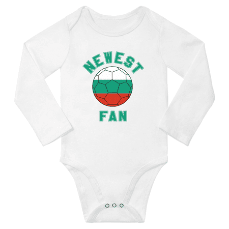 

Newest Bulgaria Soccer Football Fan Baby Long Sleeve Rompers Bodysuit (White 18 Months)