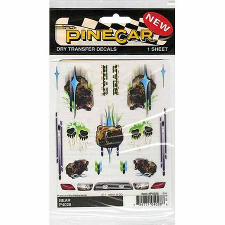 Woodland Scenics Pine Car Derby Dry Transfer Decal, 4
