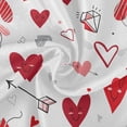 thumbnail image 2 of Coolnut Valentine's Day Round Tablecloth, Lovely Hearts and Arrow Gems Lace Round Table Cloth Water Resistant Spill Proof Large Table Cover for Valentine's Day Romantic Dinner Decorate, 60", 2 of 7