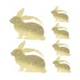 thumbnail image 6 of ETHZZLE 6Pcs Golden Zinc Alloy Napkin Rings Easter Bunny Shaped Decorative Napkin Holders, 6 of 8