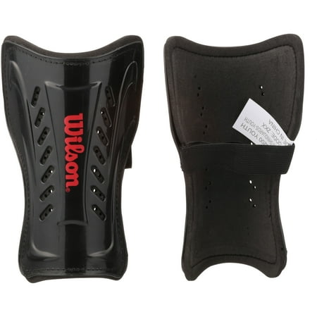 Wilson Youth Black Shin Guard (With velcro strap closure)