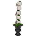 thumbnail image 4 of Northlight 16" Skull Tower Topiary in Urn Halloween Decoration, 4 of 5