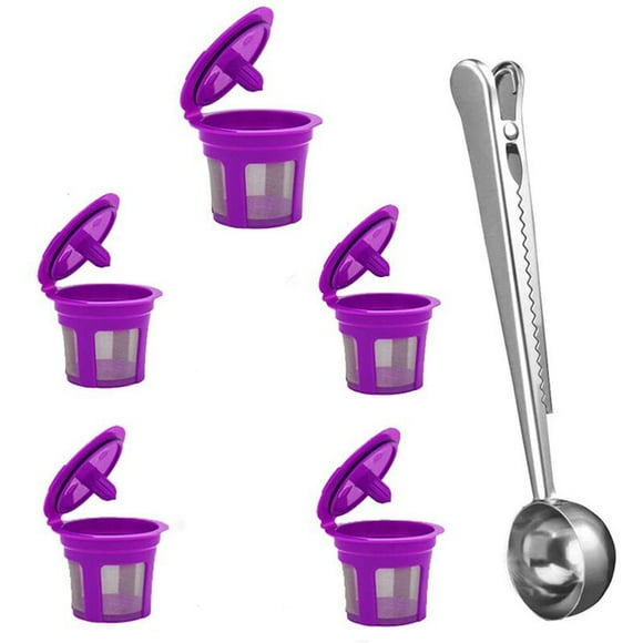 Reusable Cups for Keurig and MINI PLUS Series Machines, Universal Refillable Cups, Coffee Spoon Funnel, Coffee Filter