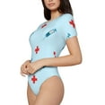 thumbnail image 3 of Picia Syringe And Red Cross Womens One Piece Swimsuits Modest Tummy Control Bathing Suits Lace Up Slimming Swim Suit-Small, 3 of 9