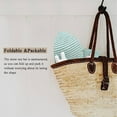 thumbnail image 4 of 56-58cm hat circumference women's summer outdoor sunshade sunscreen hat breathable straw hat beach hat and straw bag set - Mint green, 4 of 5