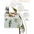 thumbnail image 2 of Spring Botanical Table Cloth, Waterproof Tablecloth for Square Tables, Green Olive Berry Branches Leaves Fruit Reusable Washable Fabric Table Cover for Restaurant Kitchen Dining Tables 60"x60", 2 of 9