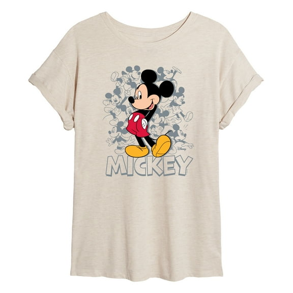 Disney - Mickey Cluster  - Womens Oversized Graphic T-Shirt
