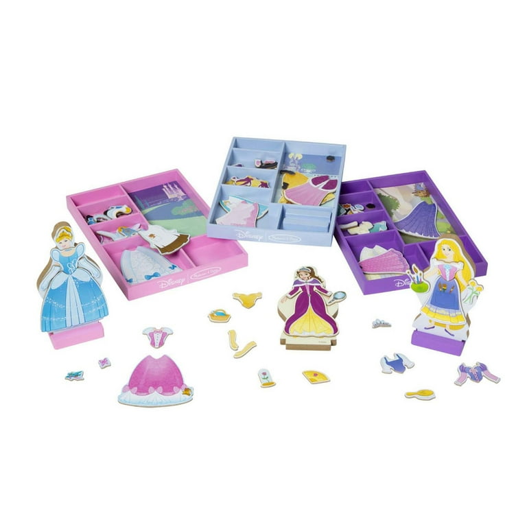 Melissa & Doug Disney Belle Magnetic Dress-Up Wooden Doll Pretend Play Set (30+ Pcs)