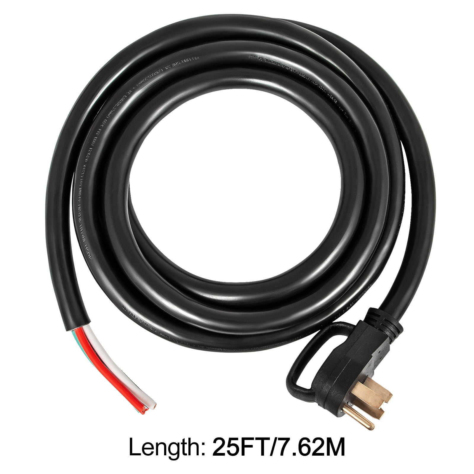 KFFKFF generator extension cord 50A-25 ft STW 6/3+8/1 N14-50P to bare wire