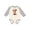 Natural and Heather, variant on Kiniart Mini Goldendoodle Boys or Girls Long Sleeve Baby Bodysuit