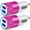 Pink  2PACK Car Charger, variant on Car Charger,2PACK HopePow Type C Car Charger Adapter Fast Charging QC3.0 Quick Charge 2.4A Dual USB Car Charger Car Cigarette Lighter Adapter Socket Fast Car Charger,Rose