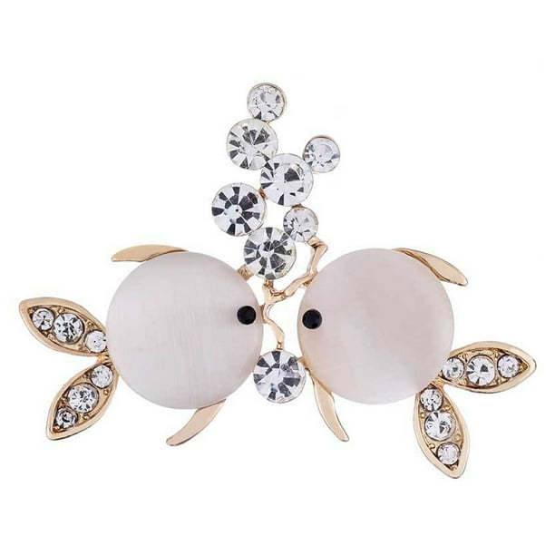 Qarigey Broche de aleación de zinc con forma de pez desmontable, repuesto electrochapado antioxidante para fiesta, banquete, broche de pecho, joyería, Ropa, zapatos y accesorios Miscelánea Qarigey AP015286-01