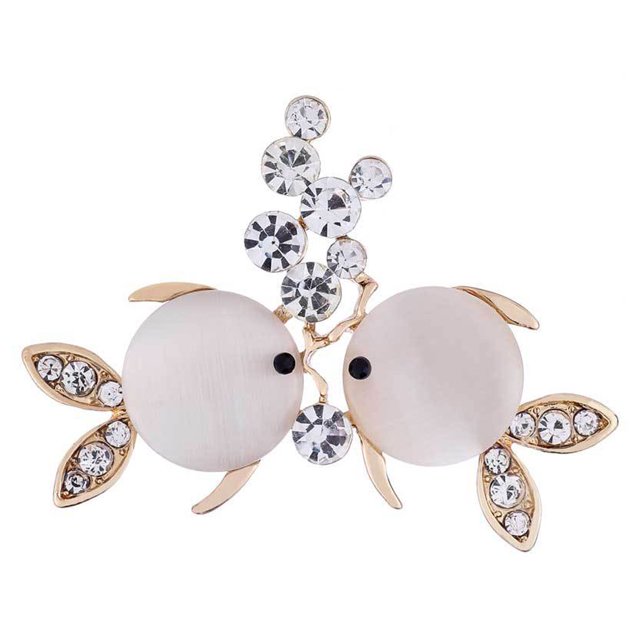 Guardurnaity Broche de aleación de zinc portátil con forma de pez, repuesto electrochapado anticorrosivo para mujer, adorno de joyería Ropa, zapatos y accesorios Miscelánea Guardurnaity AP015286-01