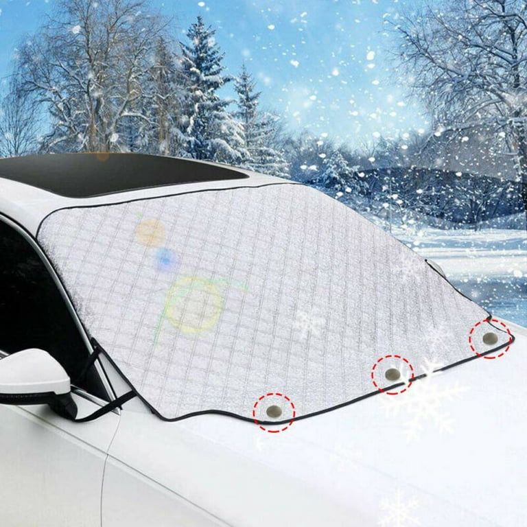 Premium Snow Windshield Cover by Glare Guard,Car Windshield Snow Cover for  Ice, Sleet, Hail and Frost Protection,Universal 80in x 40in Frost-Guard  fits Cars, Trucks and SUVs 