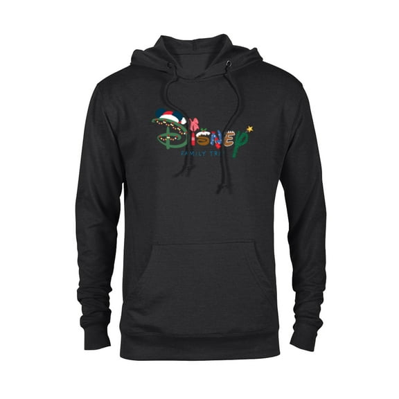 Disney Festive Fill Logo Christmas Holiday Family Trip - Pullover Hoodie for Adults - Customized-Black