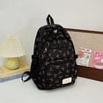 thumbnail image 2 of 3pcs Bow Backpack for Women, 2025 New Bow Backpack Bags Set, Cute Kawaii Preppy Backpack Set, Coquette Nylon Backpack With Bow Pattern (Brown), 2 of 9