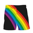 thumbnail image 4 of DDAPJ pyju Big and Tall Swim Trunks for Men LGBT Pride Rainbow Flag Printed Drawstring Beach Shorts Quick Dry Surfing Board Shorts with Pockets 2025 Black 4XL, 4 of 8