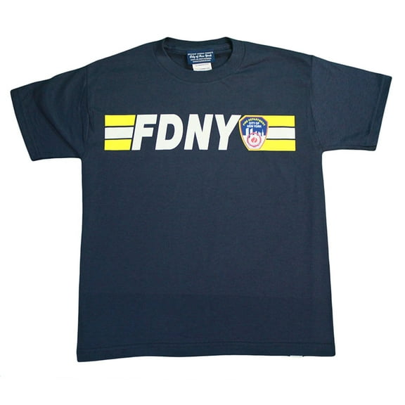 Fdny Kids Short Sleeve Screen Print 200 feet back T-Shirt Navy XS 2-4