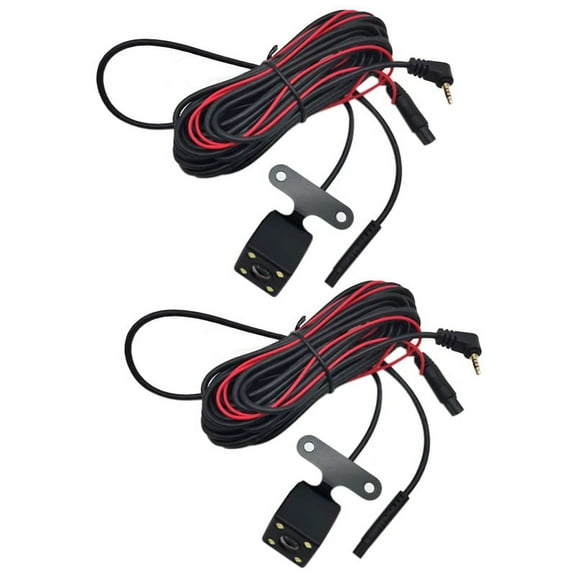 NEW 2Pcs 5 Pin Car Rear View Camera Reverse 170 Degree Wide Angle Recording Parking Waterproof Night Vision Video