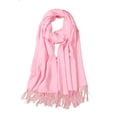 thumbnail image 2 of Bufanda Pashmina Unisex De Otoño E Invierno, Chales Informales De Color Sólido, Bufanda Cálida Con Borlas Para Oficina, Avión Y Restaurante Advancent AP006881-03, 2 of 4