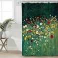 thumbnail image 6 of Shower Curtains Spring Pastoral Bath Curtain Red Yellow Flowers Waterproof Bathroom Shower Curtain Set with Hooks Decoration 36 x 72 Inches, 6 of 7