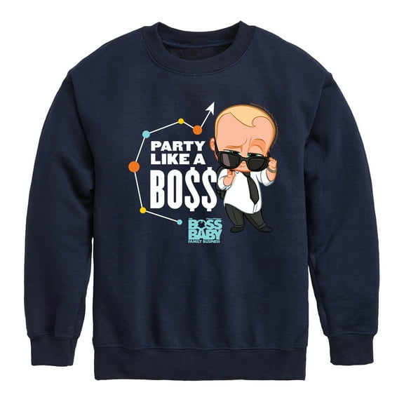 Boss Baby - Party Like A Boss - Toddler & Youth Crewneck Fleece Sweatshirt