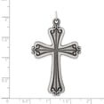 thumbnail image 2 of Diamond2Deal 925 Sterling Silver Antiqued Cross Charm Pendant for Women (L- 1.97 inch, W- 1.23 inch), 2 of 6
