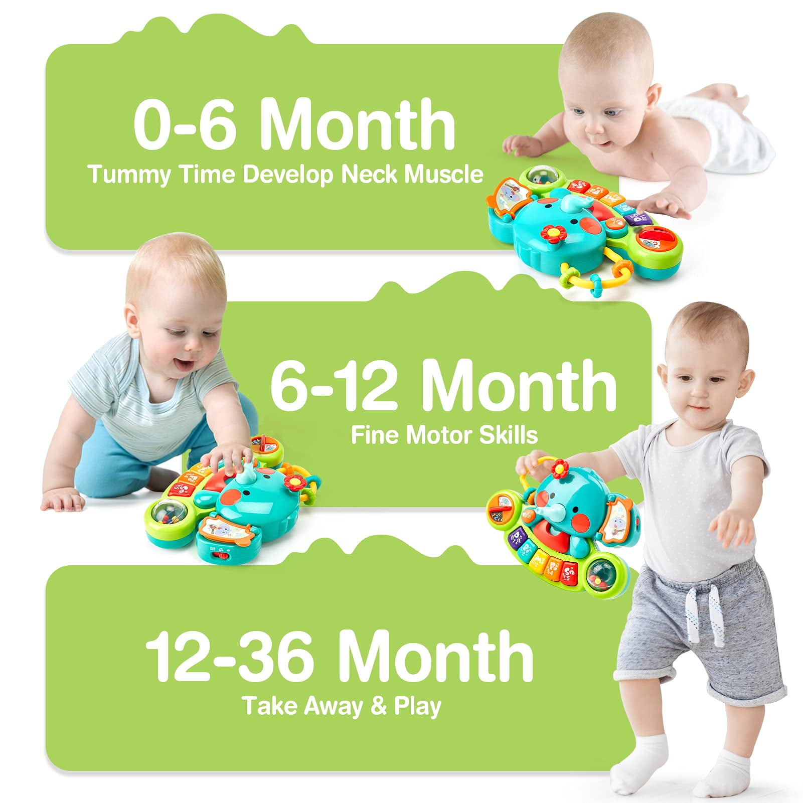 Hahaland Baby Toys To 12 Months Music Light With Play