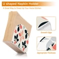 thumbnail image 5 of Yayeee Napkin Holder for Table Set of 2 Kitchen Paper Tissue Organization, Black Retro Flower, 5 of 8