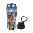 thumbnail image 2 of 18 Oz Sports Insulated Water Bottle Zootopia Stainless Steel Kettle Leak Proof for Sports Gym Travel, 2 of 8