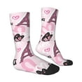 thumbnail image 2 of Goofa Eiffel Tower and Butterflies Printed Men's Crew Socks, Soft Durable Breathable Moisture-Wicking with Odor Control Cotton socks, 2 of 9