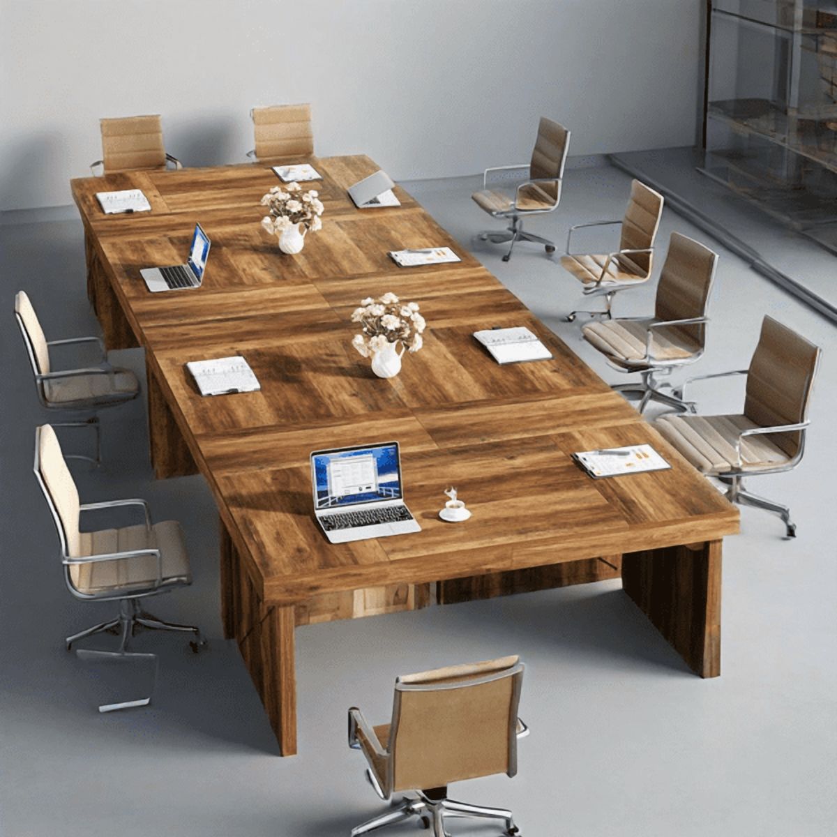 6ft Rectangular Conference Table - 62.99''L×31.49''W×29.52''H, Spacious Meeting Table for Team Collaboration - Modern Office & Meeting Rooms