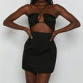 thumbnail image 3 of Bigersell Robe d'Été Sans Manches pour Femmes, Robe à Bretelles Sans Manches Imprimée, Décontractée, Quotidienne, Longue Maxi, Robe Mini Grande Taille pour Femmes Style 31170, Robe sous le Genou pour Femme Noire m, 3 of 5