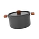 thumbnail image 5 of Olla para cocinar al aire libre Olla con tapa Olla para estofado con doble asa Utensilios de cocina 28 litros, 5 of 9