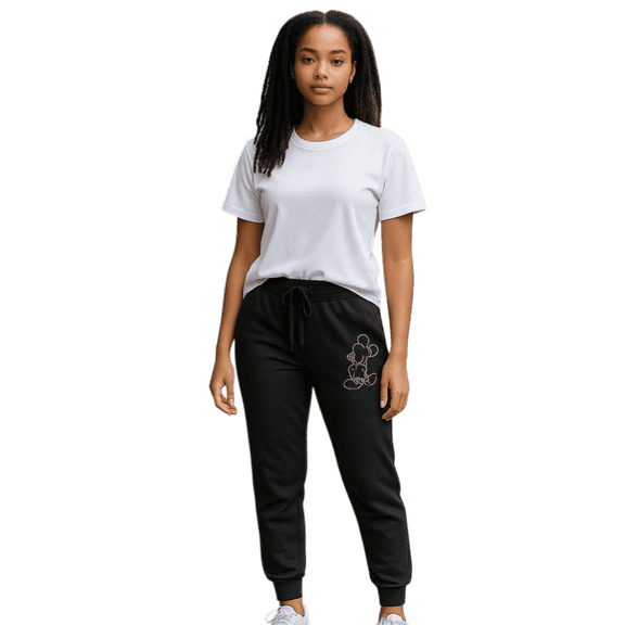 Disney by Disney Mickey Mouse Casual Leggings, Black (Juniors) M