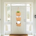 thumbnail image 4 of SOPOTUTU 1Pcs Hanging Basket Brown Woven Cotton Wall-Mounted Storage Organizer 28.00X27.00X6.00Cm, 4 of 8