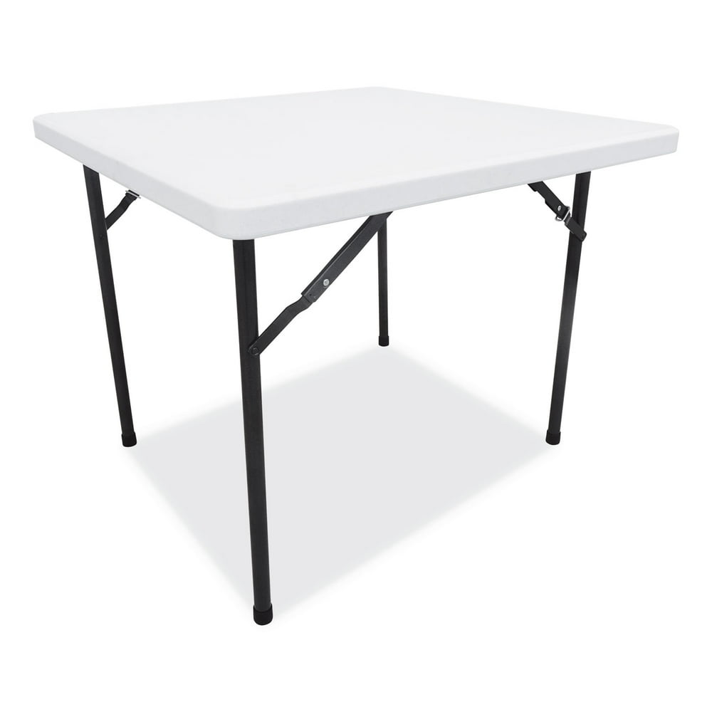Alera Square Plastic Folding Table, 36w X 36d X 29 1/4h, White
